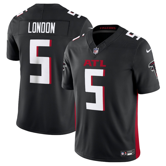 Atlanta Falcons #5 Drake London Black 2023 F.U.S.E. Vapor Untouchable Limited Stitched Football Jersey